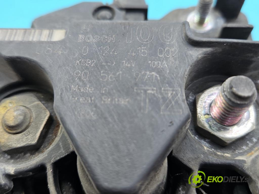 Opel Zafira A 1999-2005 1.8 16V 116 HP manual 85 kW 1796 cm3 5- Alternator 0124415002 (Alternátor)