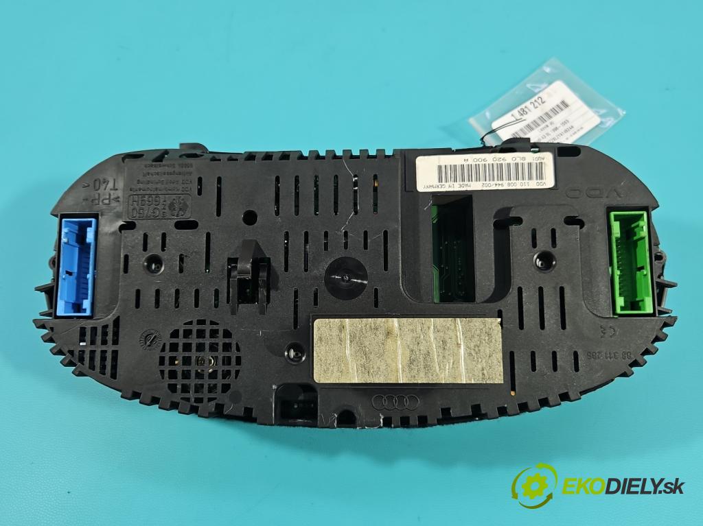 Audi A3 8L 1996-2003 1.6 SR 101 HP manual 74 kW 1595 cm3 3- prístrojovka/ budíky 8L0920900A (Prístrojová doska)