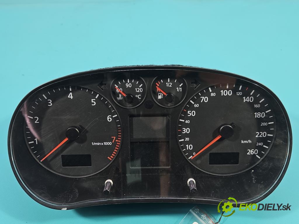 Audi A3 8L 1996-2003 1.6 SR 101 HP manual 74 kW 1595 cm3 3- prístrojovka/ budíky 8L0920900A (Prístrojová doska)