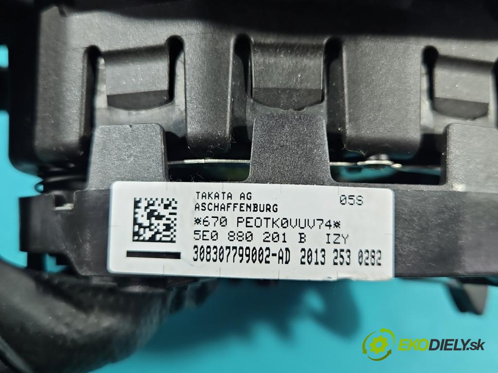 Skoda Octavia III 2013- 1.6 tdi 90 HP manual 66 kW 1598 cm3 5- airbag vzduch: Řidiči: 5E0880201B (Airbag)