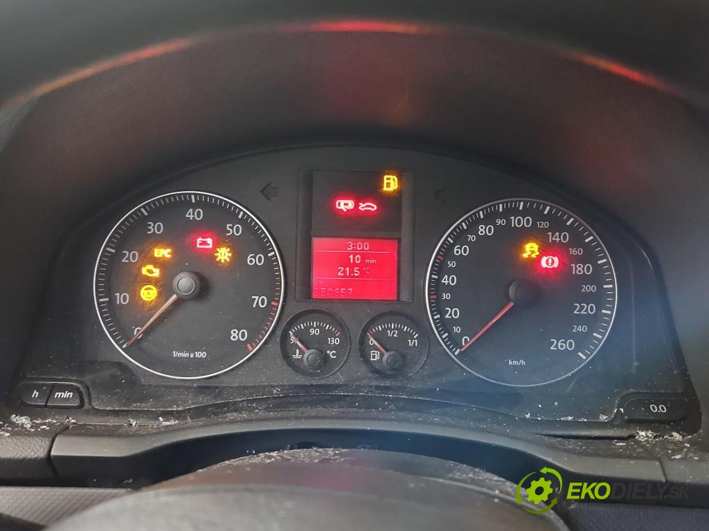 Vw Golf V 2003-2009 1.6 SR 102 HP manual 75 kW 1595 cm3 5- prístrojovka/ budíky 1K0920961B (Prístrojová doska)