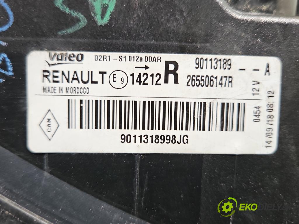 Dacia Sandero II 2012-2020 0.9 Tce 90 HP manual 66 kW 898 cm3 5- svetlo / reflektor zadné pravé 265506147R (Kľučka dverí ostatné)