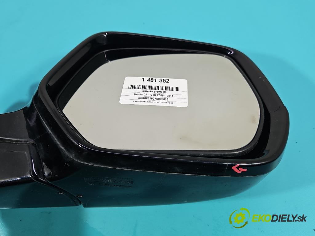 Honda CR-V III 2006-2011 2.2 i-CTDi 140 hp manual 103 kW 2204 cm3 5- zpětné zrcátko pravé  (Klika dveří ostatní)