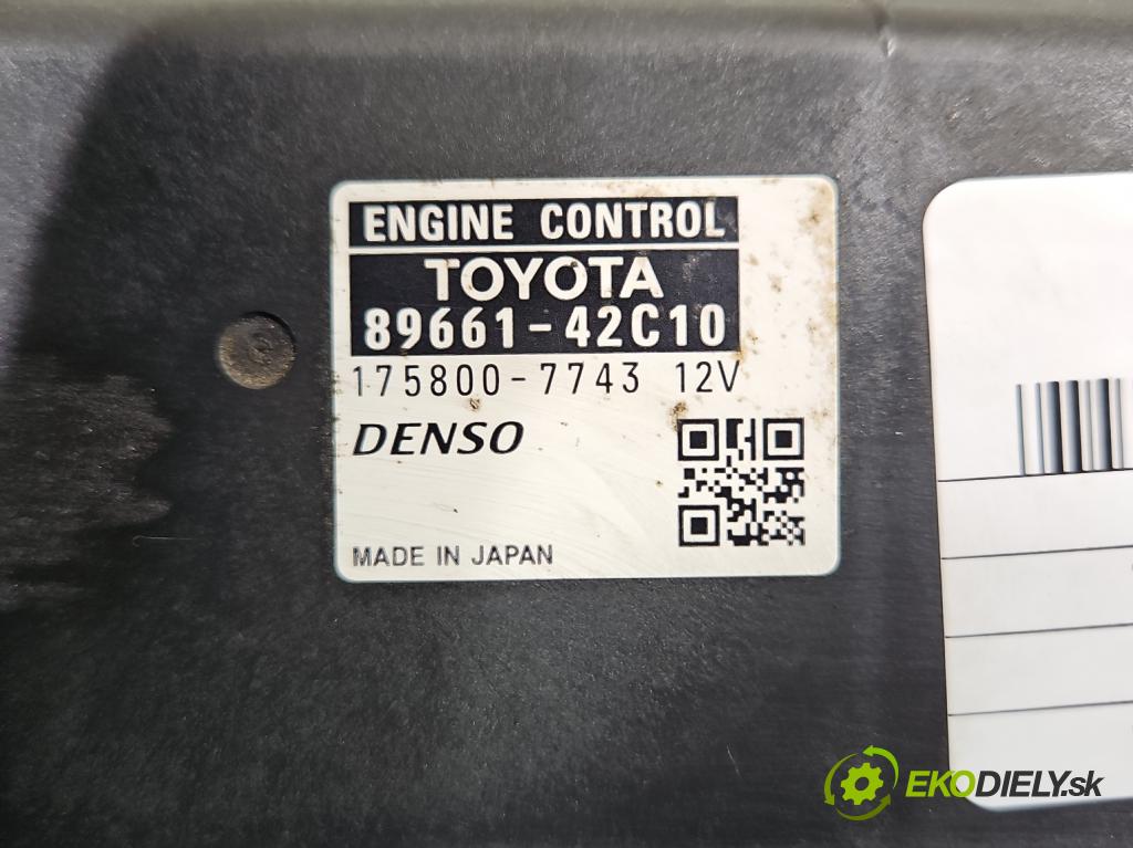 Toyota Rav4 III 2005-2012 2.2 D4D 136 HP manual 100 kW 2231 cm3 5- riadiaca jednotka motora 89661-42C10