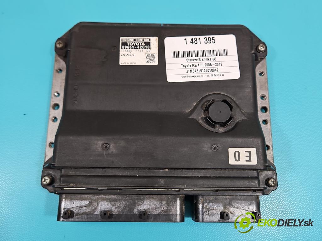 Toyota Rav4 III 2005-2012 2.2 D4D 136 HP manual 100 kW 2231 cm3 5- riadiaca jednotka motora 89661-42C10