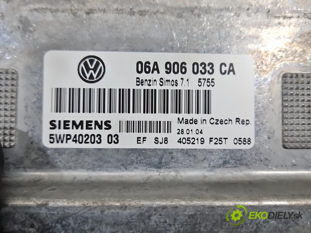 Vw Golf V 2003-2009 1.6 SR 102 HP manual 75 kW 1595 cm3 5- riadiaca jednotka motora 06A906033CA