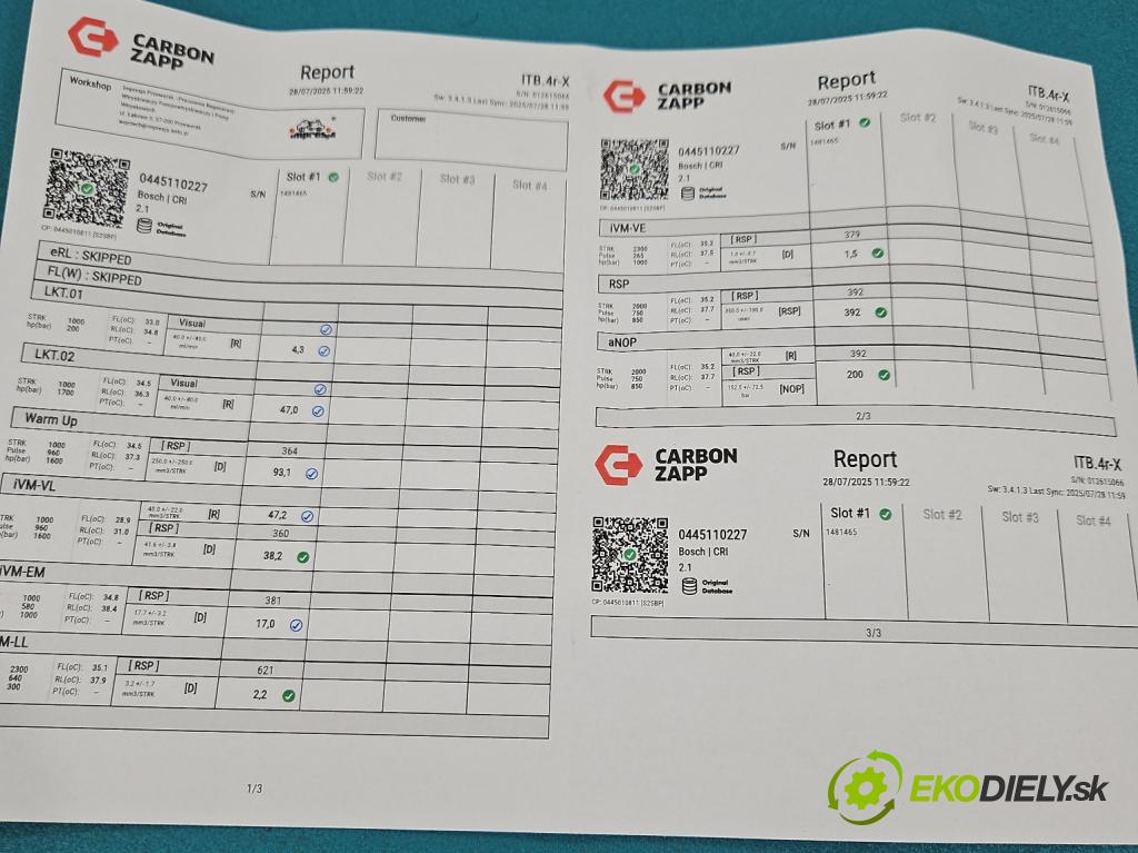 Toyota Corolla E12 2001-2009 1.4 D4D 90 HP manual 66 kW 1364 cm3 5- vstrek 0445110227 (Vstrekovač paliva)
