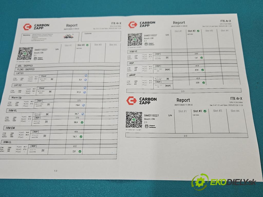 Toyota Corolla E12 2001-2009 1.4 D4D 90 HP manual 66 kW 1364 cm3 5- vstrek 0445110227 (Vstrekovač paliva)