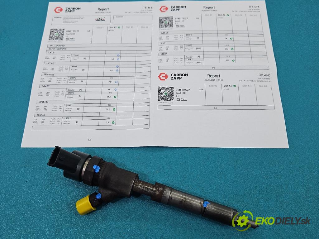 Toyota Corolla E12 2001-2009 1.4 D4D 90 HP manual 66 kW 1364 cm3 5- vstrek 0445110227 (Vstrekovač paliva)