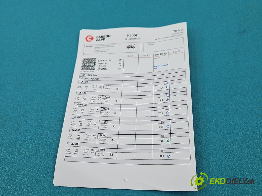 Citroen C5 II 2008-2017 2.0 hdi 140 HP manual 103 kW 1997 cm3 4- vstrek EJBR06001D (Vstrekovač paliva)