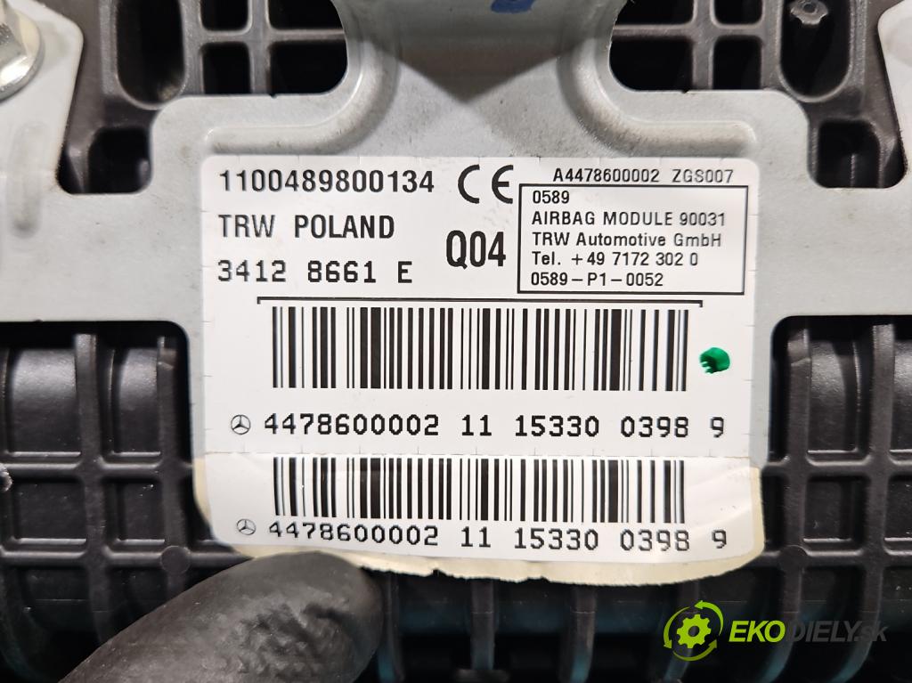 Mercedes Vito W447 2014- 2,2.0 CDI 136hp automatic 100 kW 2143 cm3 5- Polštář: vzduch: spolujezdce A4478600002 (Airbag)