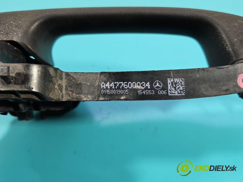 Mercedes Vito W447 2014- 2,2.0 CDI 136 HP automatic 100 kW 2143 cm3 5- rukoväť predné ľavé mimo: A4477600034 (Kľučka dverí vonkajšia predná ľavá)