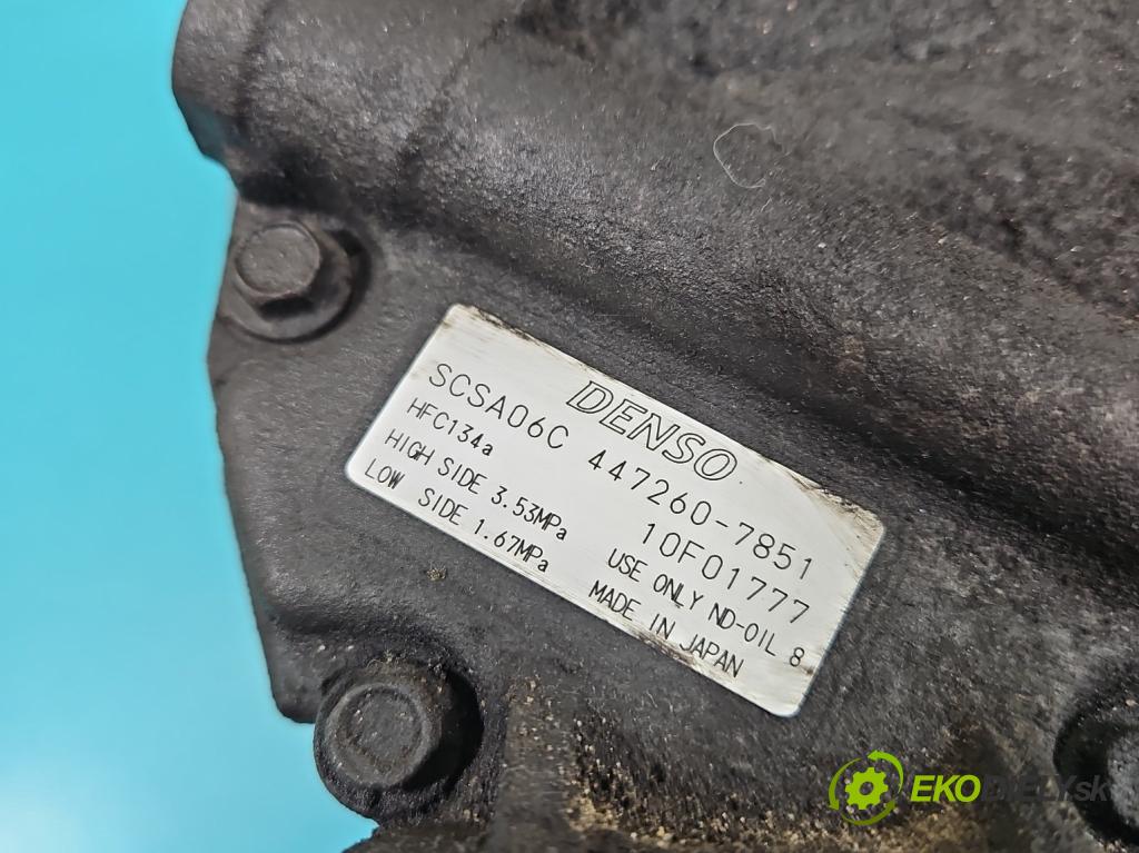 Toyota Corolla E12 2001-2009 1.4 D4D 90 HP manual 66 kW 1364 cm3 5- Kompresor: klimatizácie 447260-7851 (Kompresor klimatizácie)