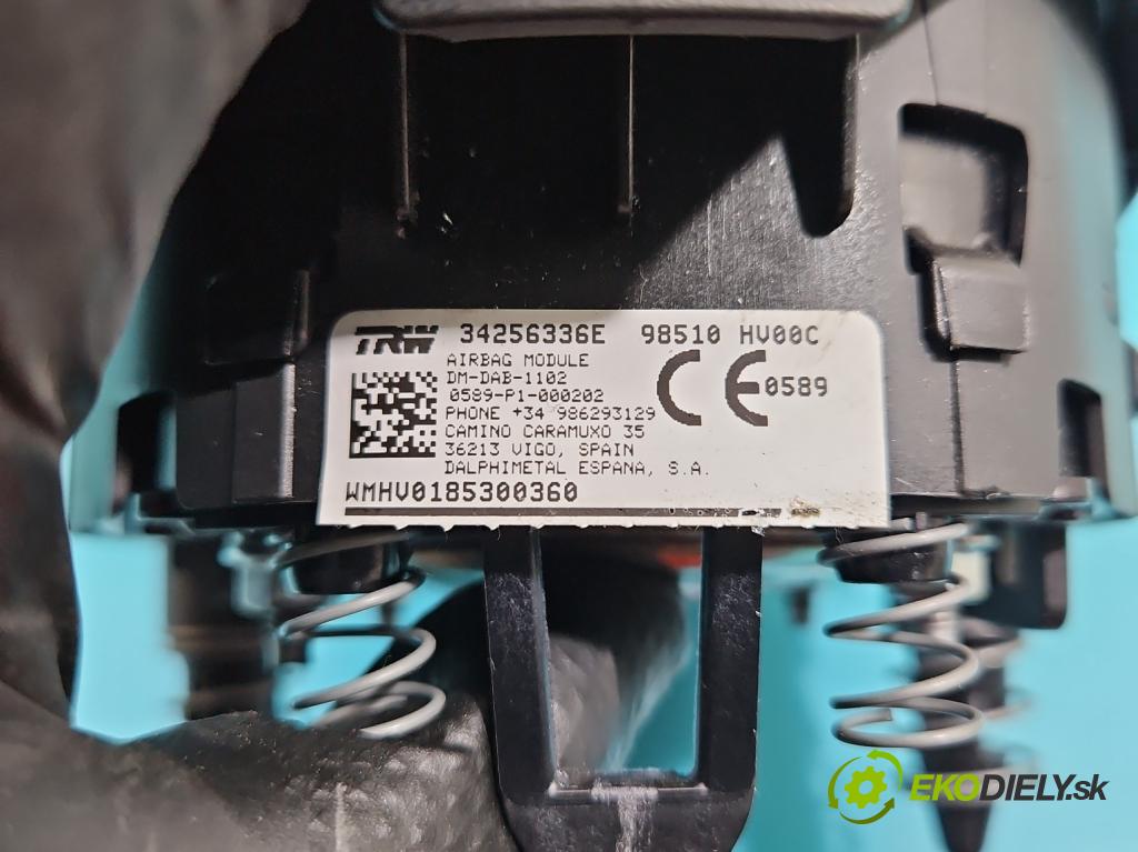 Nissan Qashqai II J11 2013-2021 1.2 T 116 HP manual 85 kW 1197 cm3 5- airbag vzduch: Řidiči: 98510-HV00C (Airbag)