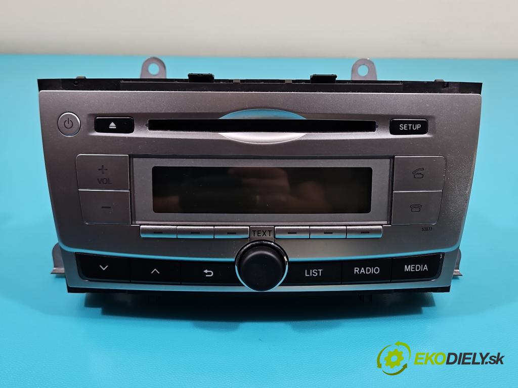 Toyota Avensis III T27 2009-2018 1.8 vvti 147 HP manual 108 kW 1798 cm3 5- Radio originál 86120-05220