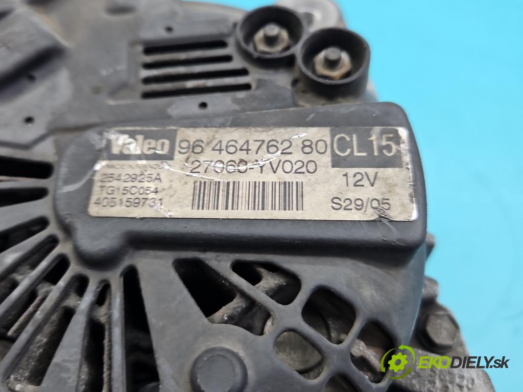 Citroen C3 I 2002-2009 1.4 hdi 68 HP manual 50 kW 1398 cm3 5- Alternator 9646476280 (Alternátor)
