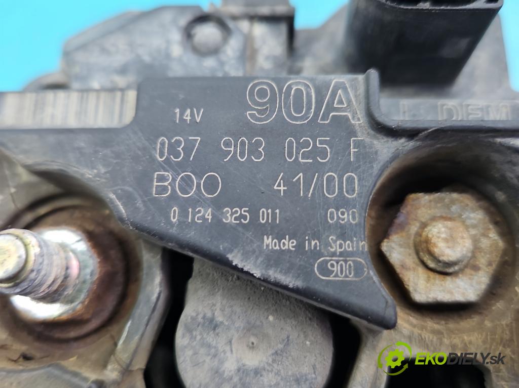 Seat Toledo II 1998-2004 1.4 16V 75 HP manual 55 kW 1390 cm3 4- Alternator 037903025F (Alternátor)