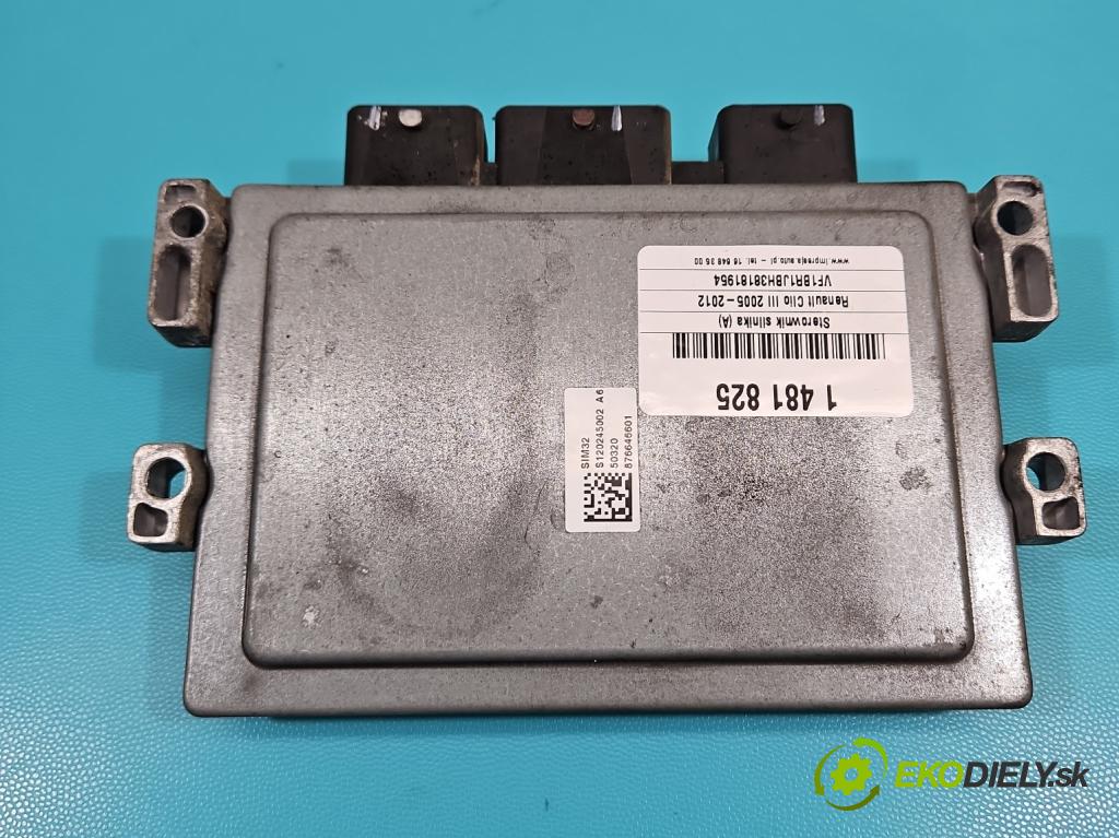 Renault Clio III 2005-2012 1,2.0 16V 75 HP manual 55 kW 1149 cm3 5- riadiaca jednotka motora S120200105A