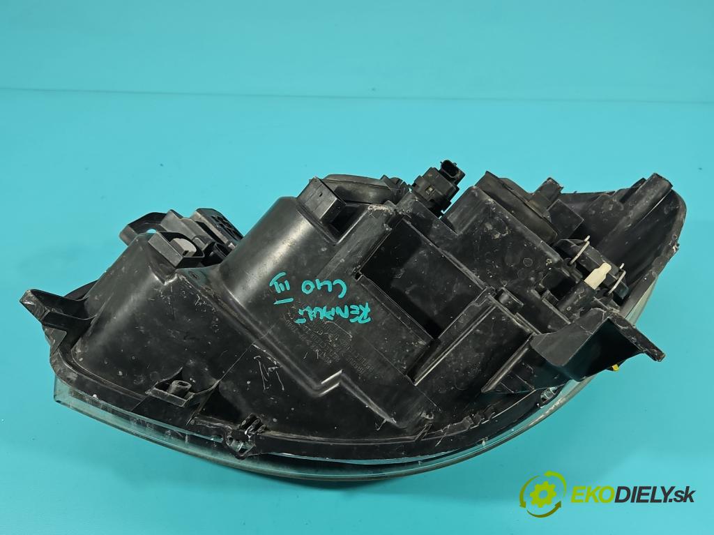 Renault Clio III 2005-2012 1.2 16V 75 HP manual 55 kW 1149 cm3 5- Reflektor: pravý  (Svetlo predné pravé)