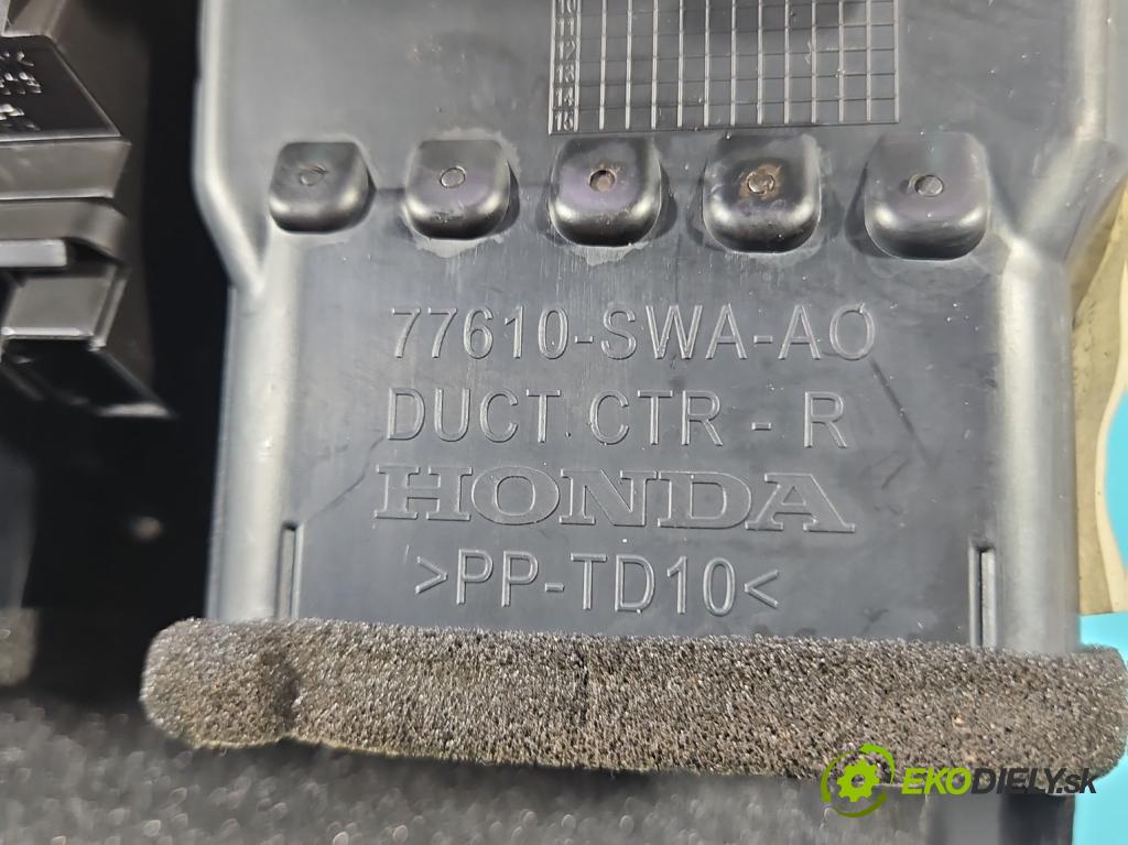 Honda CR-V III 2006-2011 2.2 i-CTDi 140 HP manual 103 kW 2204 cm3 5- Mřížka: kúrenia stredová 77610-SWA-A0 (Mriežka kúrenia (fukár))