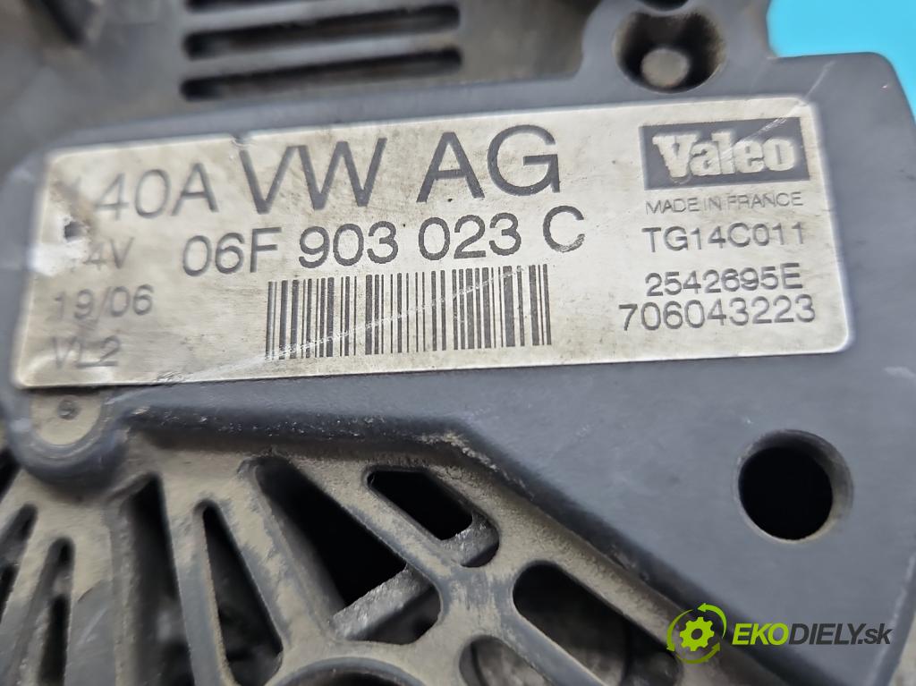 Vw Caddy III 2K 2003-2020 2.0 SDI 69KM manual 51 kW 1968 cm3 4- Alternator 06F903023C (Alternátor)
