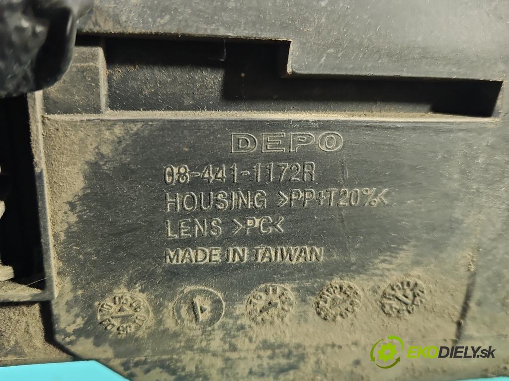Vw Caddy III 2K 2003-2020 2.0 SDI 69KM manual 51 kW 1968 cm3 4- Reflektor: pravý  (Svetlo predné pravé)