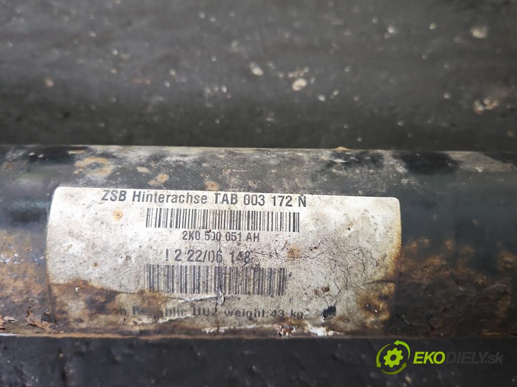 Vw Caddy III 2K 2003-2020 2.0 SDI 69KM manual 51 kW 1968 cm3 4- zadní výztuha 2K050051AH (Výztuhy zadní)