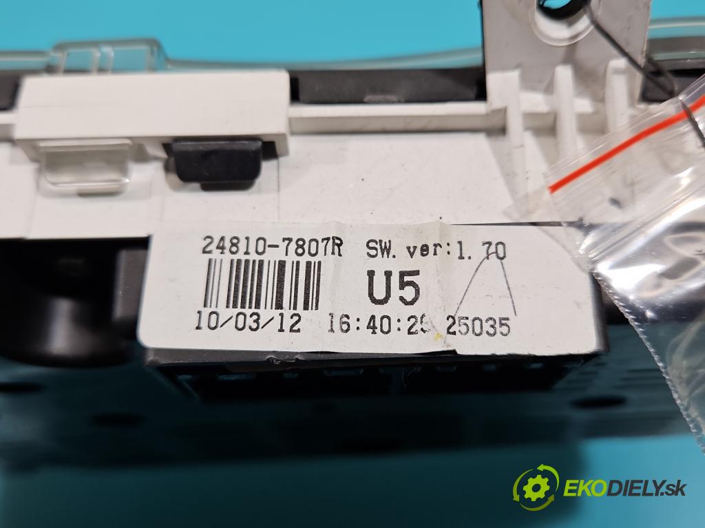 Renault Koleos I 2008-2016 2.0 dci 150 HP manual 110 kW 1995 cm3 5- prístrojovka/ budíky 24810-7807R (Prístrojová doska)