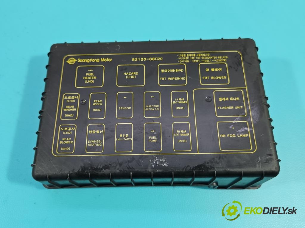 Ssangyong Rexton I 2001-2017 2.0 (671960) 155 hp automatic 114 kW 1998 cm3 5- skříňka pojistková 821B0-08236 (Pojistková skříňka)