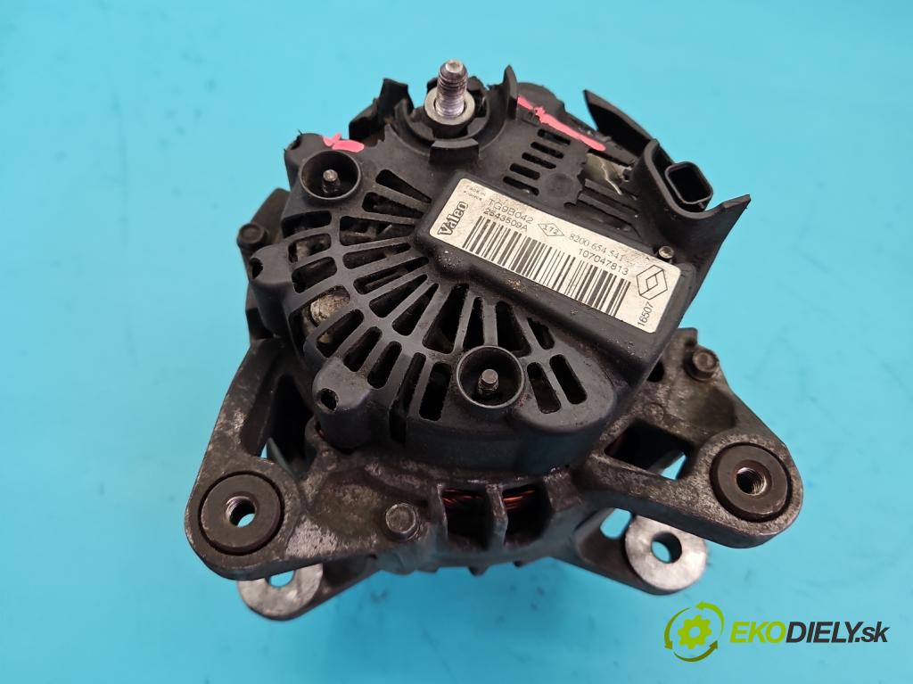 Renault Clio III 2005-2012 1,2.0 16V 75 HP manual 55 kW 1149 cm3 5- Alternator 8200654541 (Alternátor)