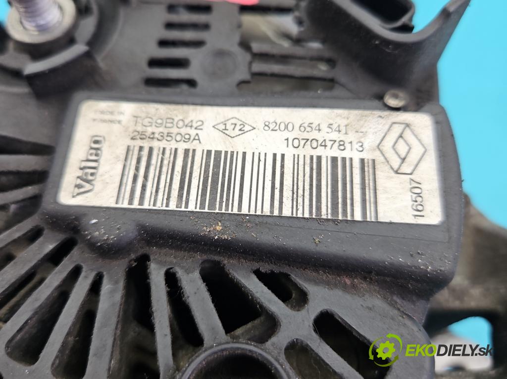 Renault Clio III 2005-2012 1,2.0 16V 75 HP manual 55 kW 1149 cm3 5- Alternator 8200654541 (Alternátor)