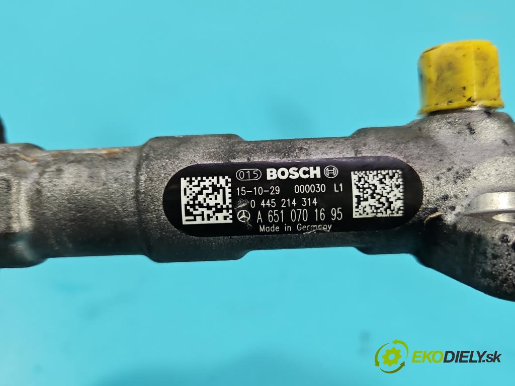 Mercedes Vito W447 2014- 2,2.0 CDI 136 HP automatic 100 kW 2143 cm3 5- lišta vstrekovacia A6510701695 (Vstrekovacia lišta)