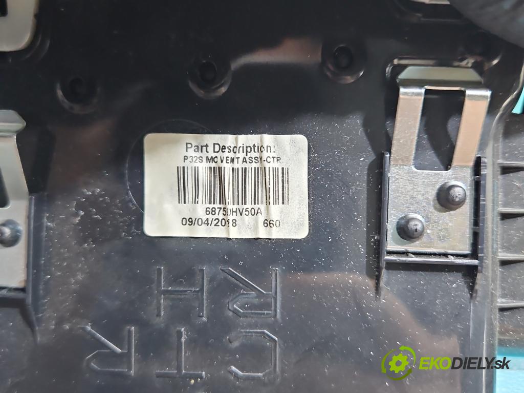 Nissan Qashqai II J11 2013-2021 1.2 T 116 HP manual 85 kW 1197 cm3 5- Mřížka: kúrenia stredová 68750HV50A (Mriežka kúrenia (fukár))