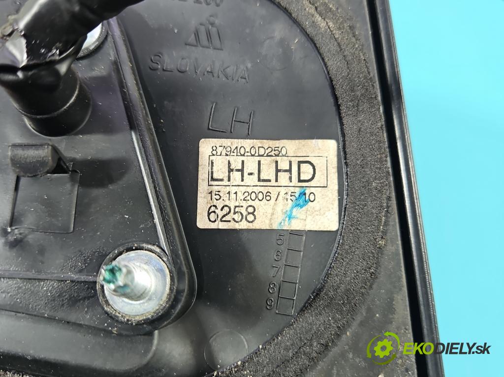 Toyota Yaris II 2005-2011 1.3 vvti 87 hp manual 64 kW 1298 cm3 5- zpětné zrcátko levé  (Klika dveří ostatní)