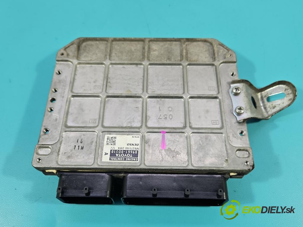 Toyota Yaris II 2005-2011 1.3 vvti 87 HP manual 64 kW 1298 cm3 5- riadiaca jednotka motora 89661-0D310