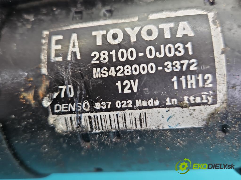 Toyota Yaris II 2005-2011 1.3 vvti 87 HP manual 64 kW 1298 cm3 5- štartér 28100-0J031 (Štartér)