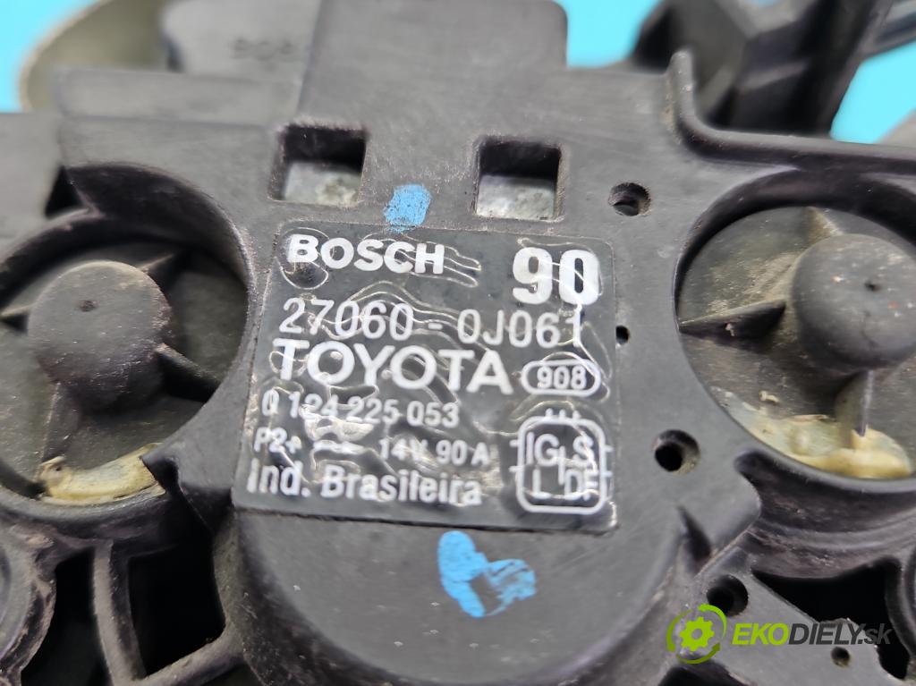 Toyota Yaris II 2005-2011 1.3 vvti 87 HP manual 64 kW 1298 cm3 5- Alternator 27060-0J061 (Alternátor)