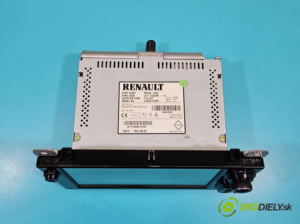 Renault Clio IV 2012-2020 0.9 Tce 90 HP manual 66 kW 898 cm3 5- Radio originál 281153868R