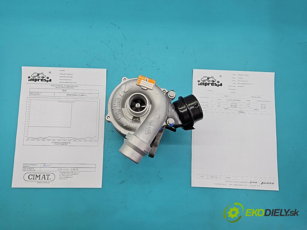 Renault Scenic II 2003-2009 1.5 dci 106 hp manual 78 kW 1461 cm3 5- Turbodmychadlo repasováno 54399700070