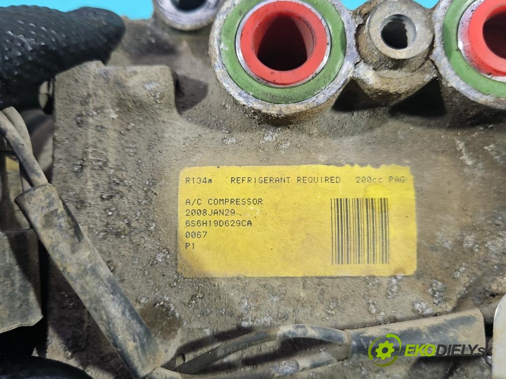 Ford Fiesta Mk6 2002-2008 1.3 60 HP manual 44 kW 1299 cm3 3- Kompresor: klimatizácie 6S6H19D629CA (Kompresor klimatizácie)