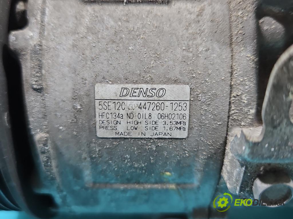 Toyota Rav4 III 2005-2012 2.2 D4D 136 HP manual 100 kW 2231 cm3 5- Kompresor: klimatizácie 447260-1253 (Kompresor klimatizácie)