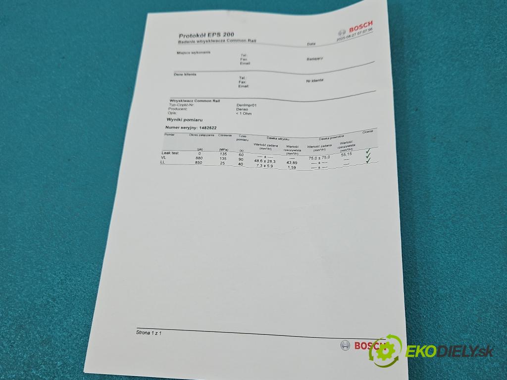 Toyota Rav4 III 2005-2012 2.2 D4D 136 HP manual 100 kW 2231 cm3 5- vstrek 23670-0R020 (Vstrekovač paliva)