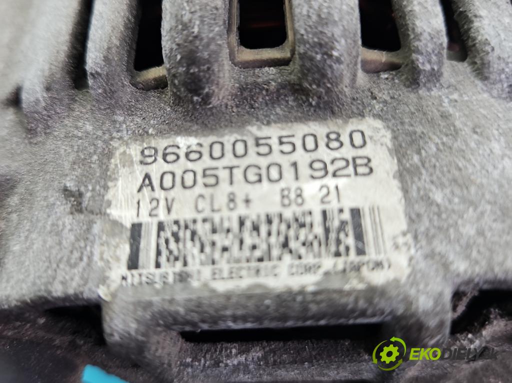 Peugeot 207 1.4 8V 73 HP manual 54 kW 1360 cm3 3- Alternator 9660055080 (Alternátor)