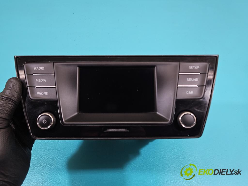 Skoda Fabia III 2014- 2021 1.4 tdi 105 HP manual 77 kW 1422 cm3 5- Radio originál 6V0035871B