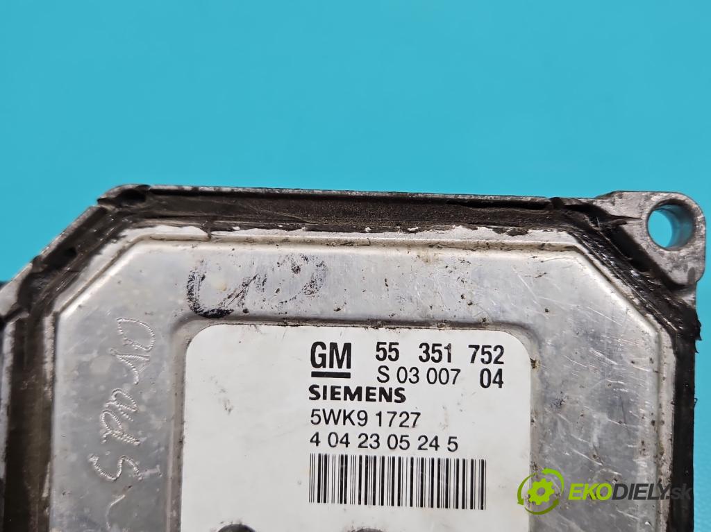 Opel Zafira A 1999-2005 1.8 16V 125 HP manual 92 kW 1796 cm3 5- riadiaca jednotka motora 55351752