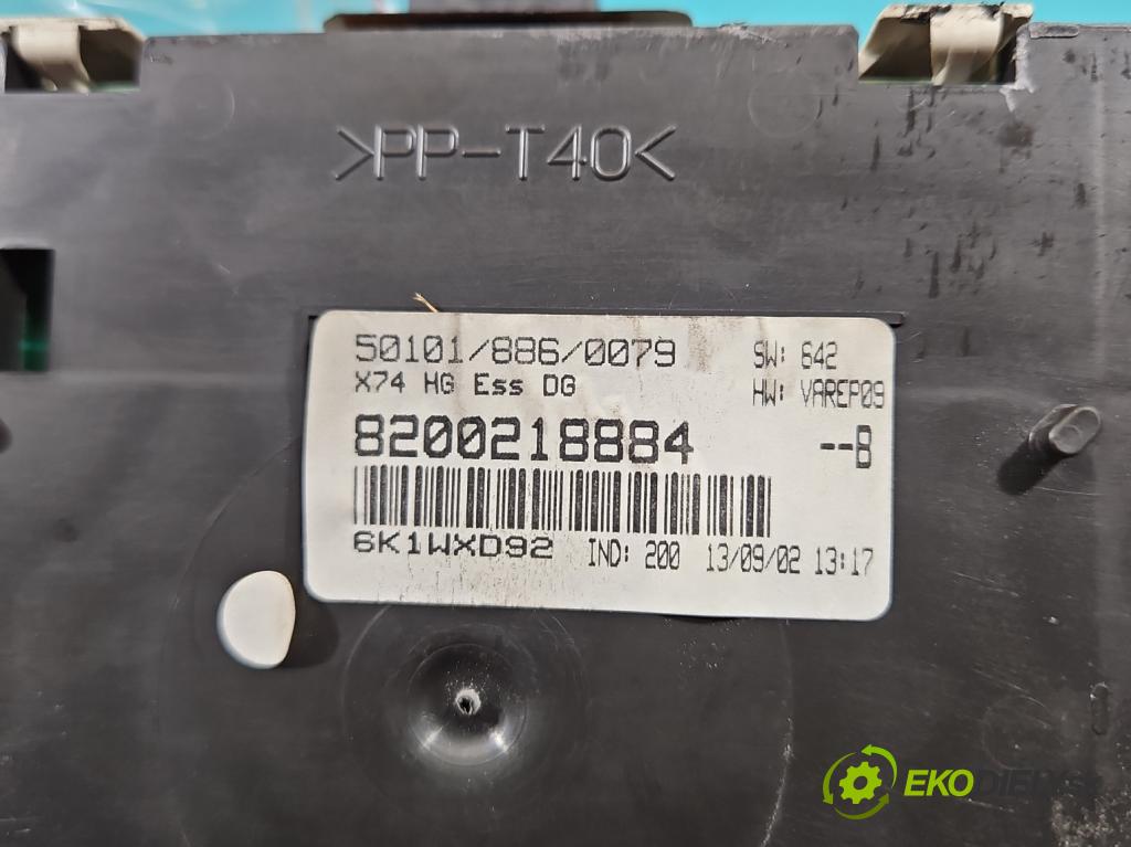 Renault Laguna II 2001-2007 2.0 16V 135 HP manual 99 kW 1998 cm3 5- prístrojovka/ budíky 8200218884 (Prístrojová doska)