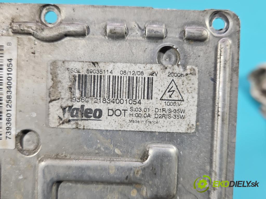 Peugeot 607 2.2 16V 158 HP automatic 116 kW 2230 cm3 4- střídač: xenon 89035114 (Riadiaca jednotka xenónu)