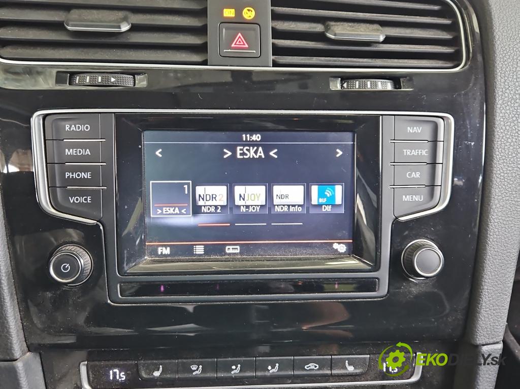 Vw Golf VII 2012-2020 1.4 TSI 150 HP automatic 110 kW 1395 cm3 5- Radio originál 5G0919605D