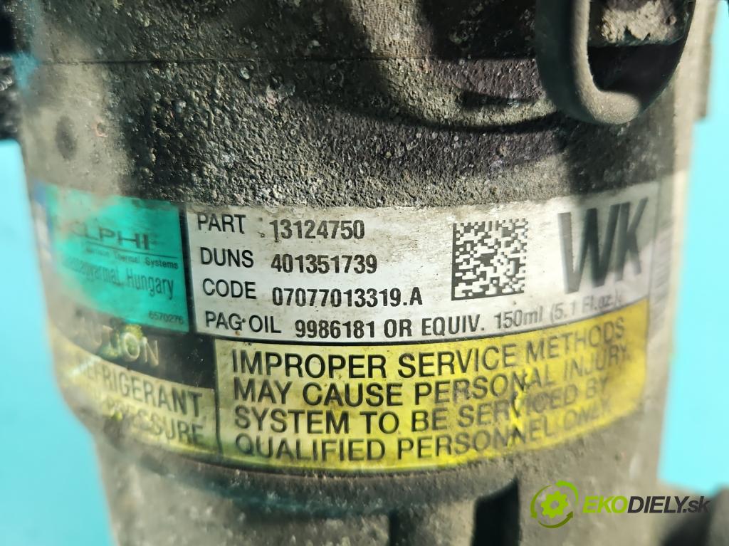 Opel Astra III 2004-2014 1.6 16V 105 HP manual 77 kW 1598 cm3 5- Kompresor: klimatizácie 13124750 (Kompresor klimatizácie)
