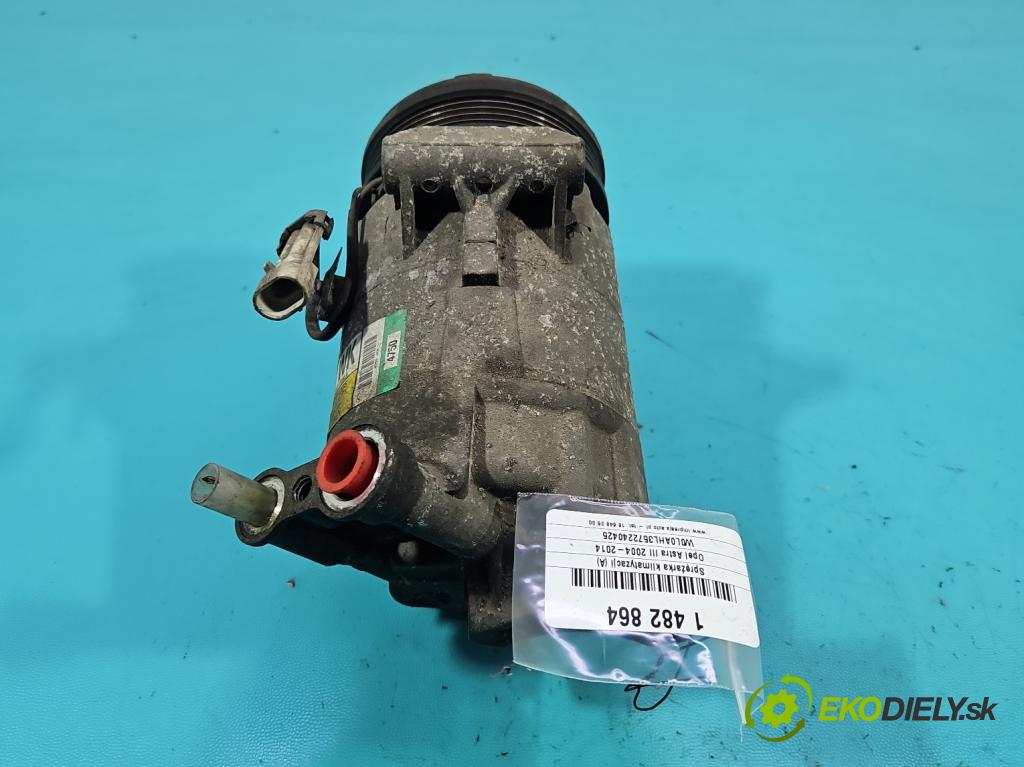 Opel Astra III 2004-2014 1.6 16V 105 HP manual 77 kW 1598 cm3 5- Kompresor: klimatizácie 13124750 (Kompresor klimatizácie)